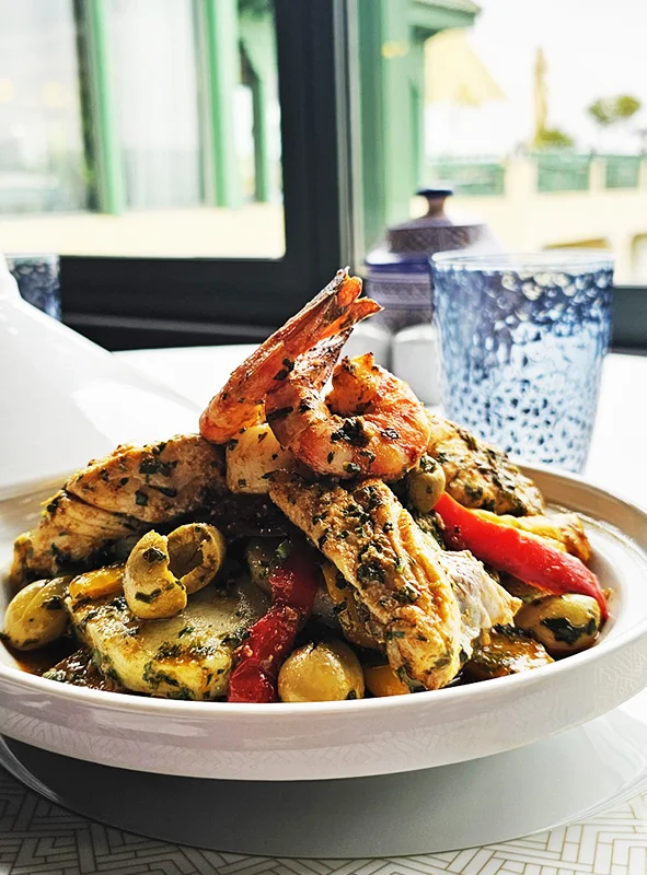 Shrimp Tajine at L'Amandier